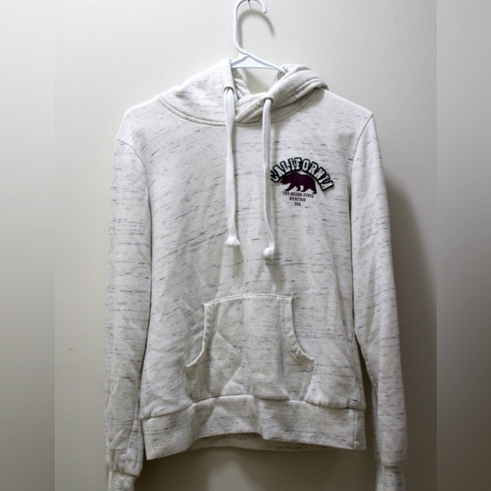 Cream colored hoodie repping California